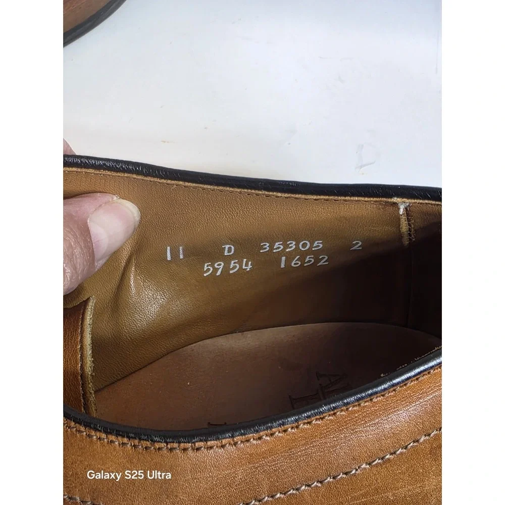 Allen Edmonds Hillcrest Men's Dress‎ Shoes Size 11 D Leather Walnut Brown